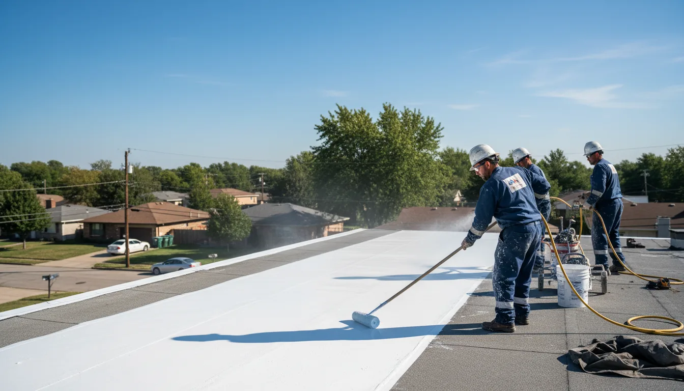 Commercial roof coating in Laton, CA near me